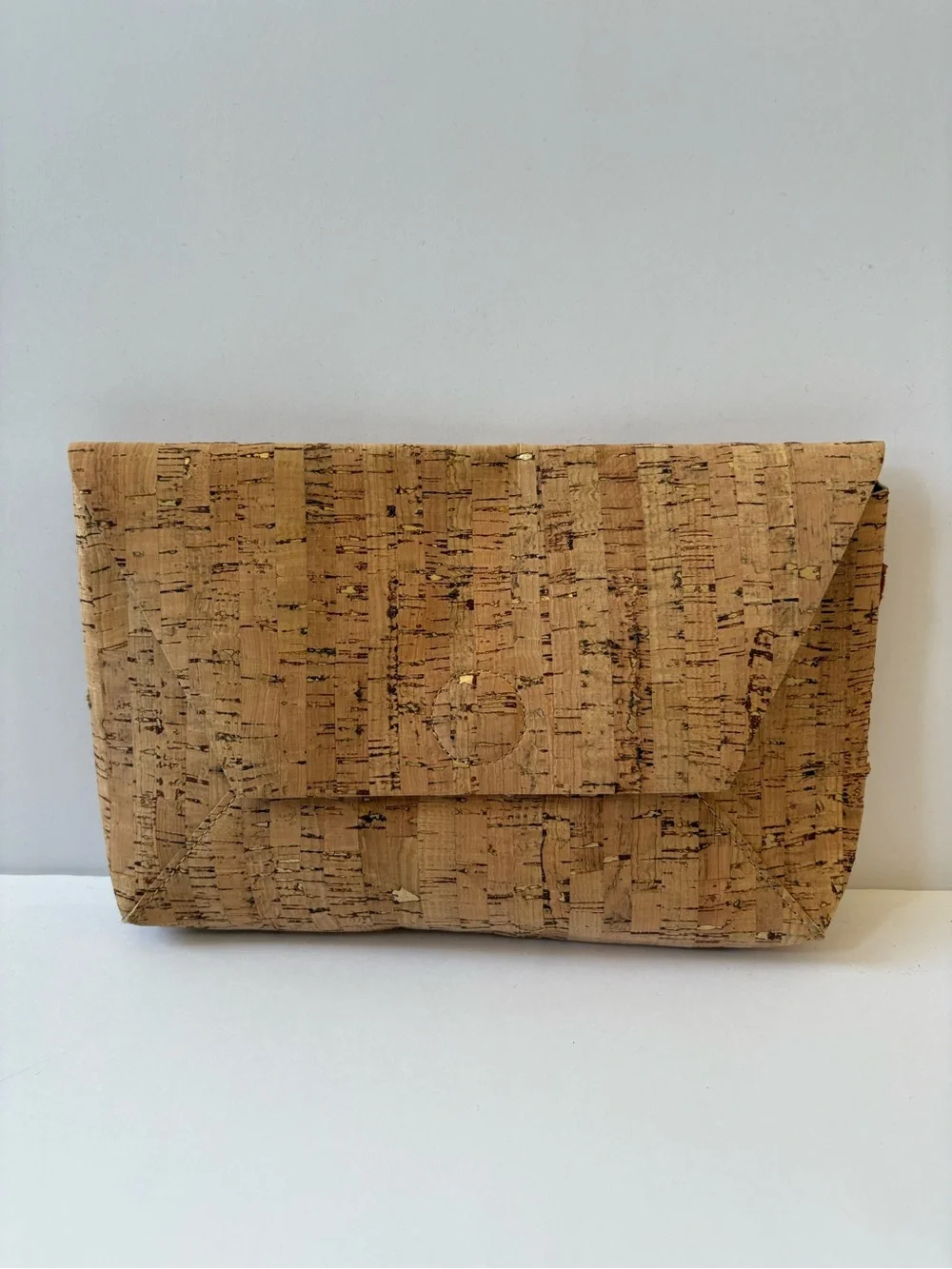 J.Crew Natural Cork Envelope Clutch Purse Bag Eco-Friendly Vegan Preppy Academia
